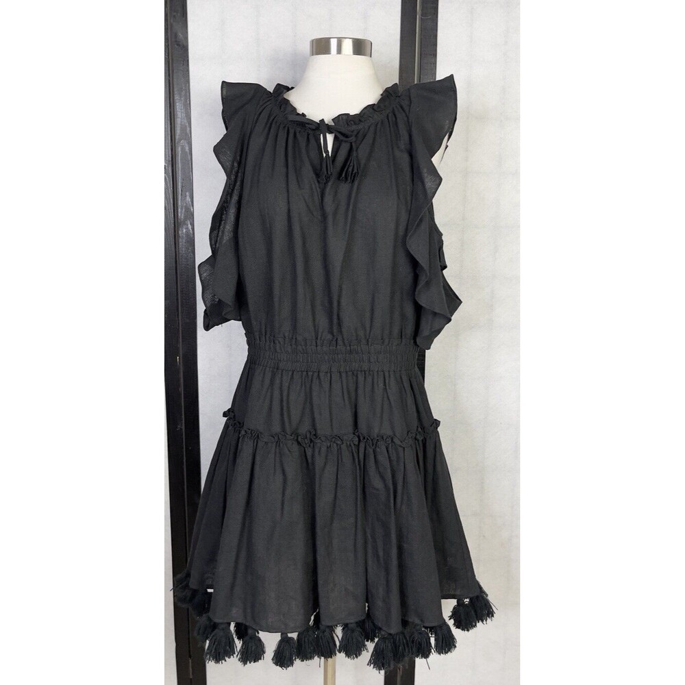 MISA los  angeles Sleeveless Tassles Dress. Size: L